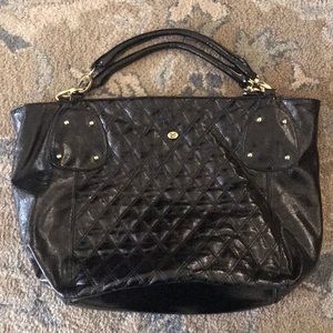 Huge Black Slouchy Tote Handbag